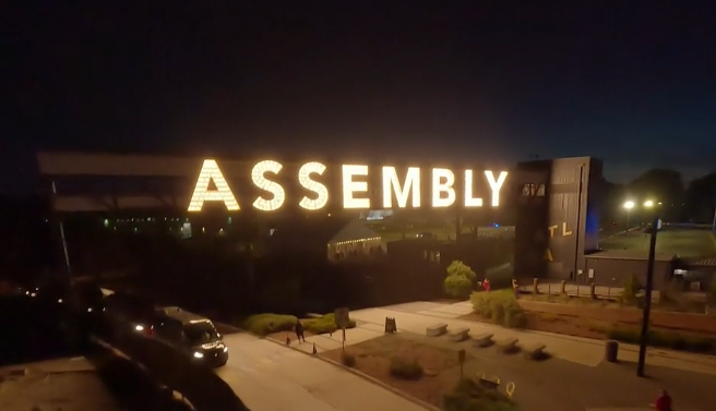 Glowing Assembly Atlanta Sign